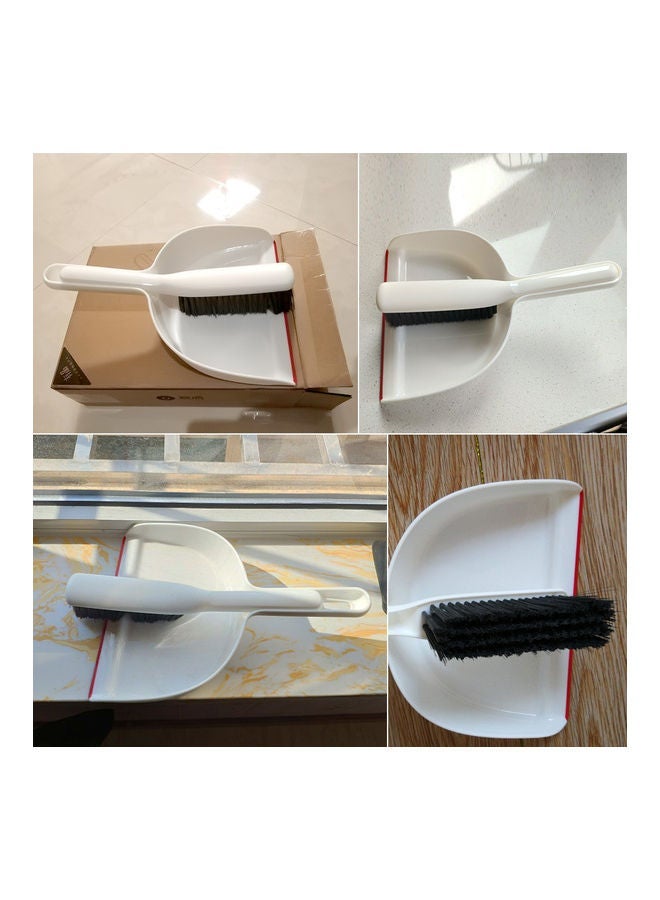 NIBEMINENT Mini Mop Dustpan with Broom White 10 x 30cm - Image 2