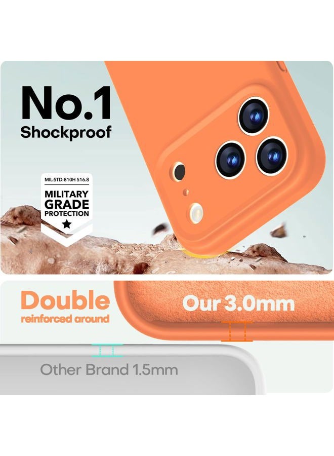 LOVE 3000 حافظة هاتف سيليكون مغناطيسية متوافقة مع i17 Pro (برتقالي ساطع) - Image 3