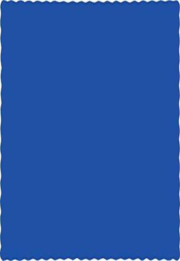 Creative Converting 863147B Paper Scalloped Edges Placemats 10 x 14 Cobalt