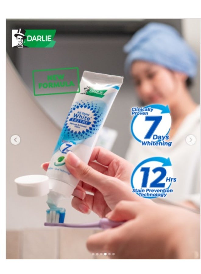 Darlie All Shiny White Enzyme Fresh Mint Toothpaste - 120 G. - Image 5