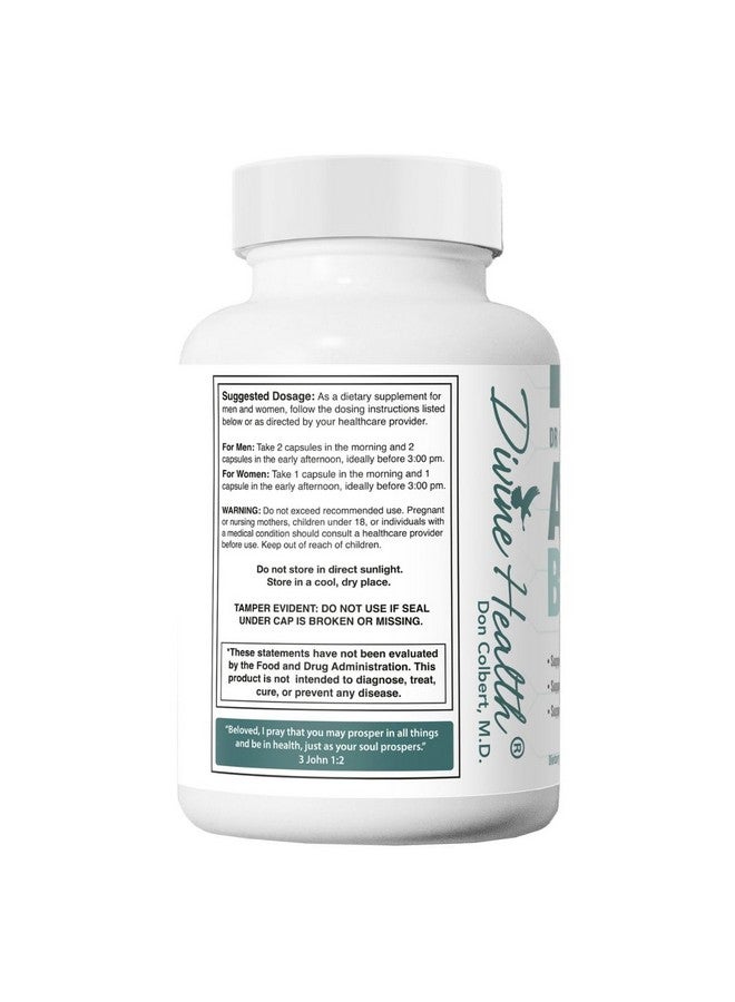 Divine Health Dr. Colbert MD Adrenal Formula Supports Adrenal Function, & Stress Response | Boosts Energy | Adrenal Extracts| Stress Support & Energy Management Supplement | 120 Capsules - Image 3