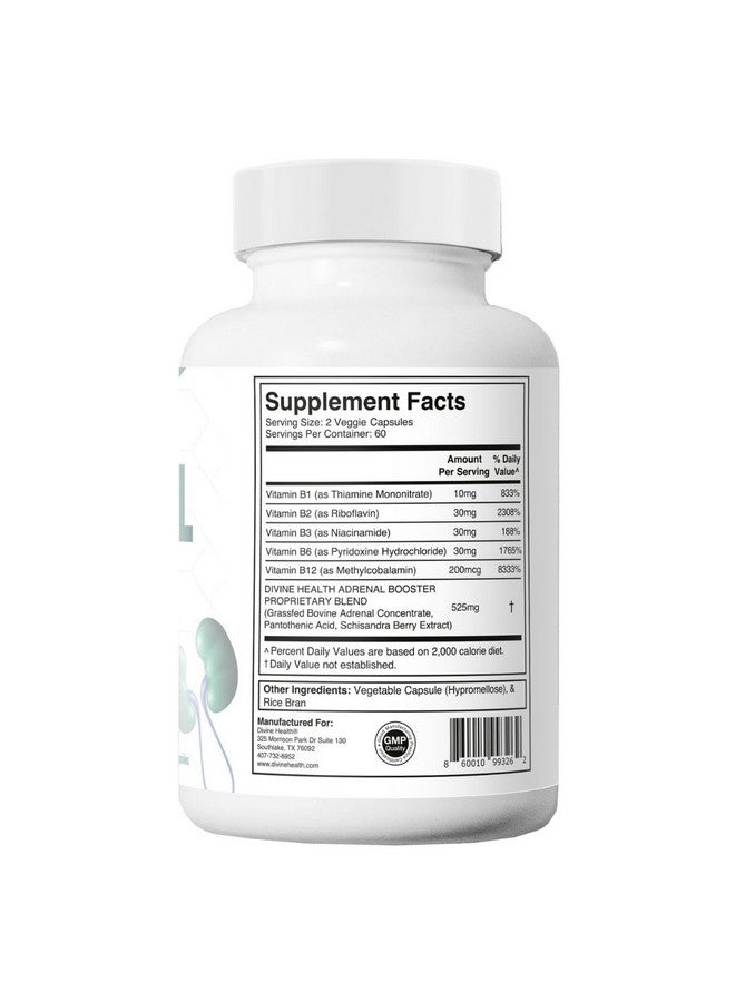 Divine Health Dr. Colbert MD Adrenal Formula Supports Adrenal Function, & Stress Response | Boosts Energy | Adrenal Extracts| Stress Support & Energy Management Supplement | 120 Capsules - Image 4