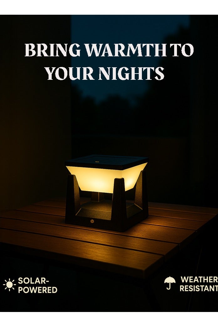 مودي مصباح عمود يعمل بالطاقة الشمسية خارجي مقاوم للماء - 3 أوضاع ألوان (دافئ/محايد/أبيض بارد)، من الغسق إلى الفجر، مستشعر حركة، مصباح ليد لاسلكي يعمل بالطاقة الشمسية للحديقة، السياج، المرآب، الشرفة، الفناء، في الهواء الطلق (متوسط ​​- قطعة واحدة) - Image 2