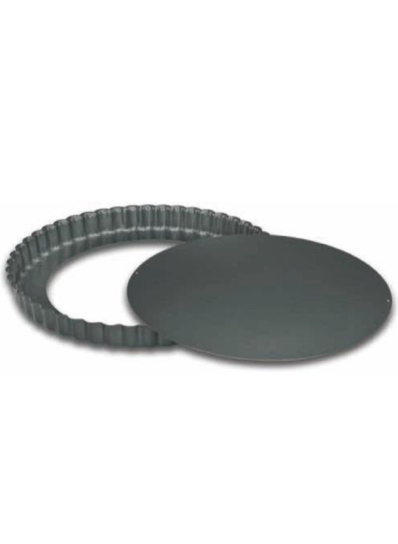 Homemaker Non-stick Loose Base Quiche-Tart Pan, 28cm x 3cm, Black - Image 1