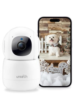 1080P Indoor Security Camera, Uho-S1, 360 Degree Home Camera with App, Night Vision, Smart Auto Tracking Motion Detection, Two-Way Audio by UniArk