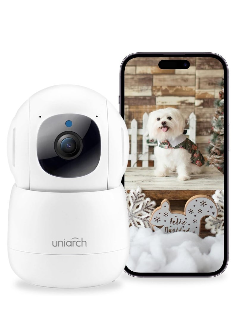 UNIARCH - 1080P Indoor Security Camera, Uho-S1, 360 Degree Home Camera with App, Night Vision, Smart Auto Tracking Motion Detection, Two-Way Audio by UniArk - Image 1