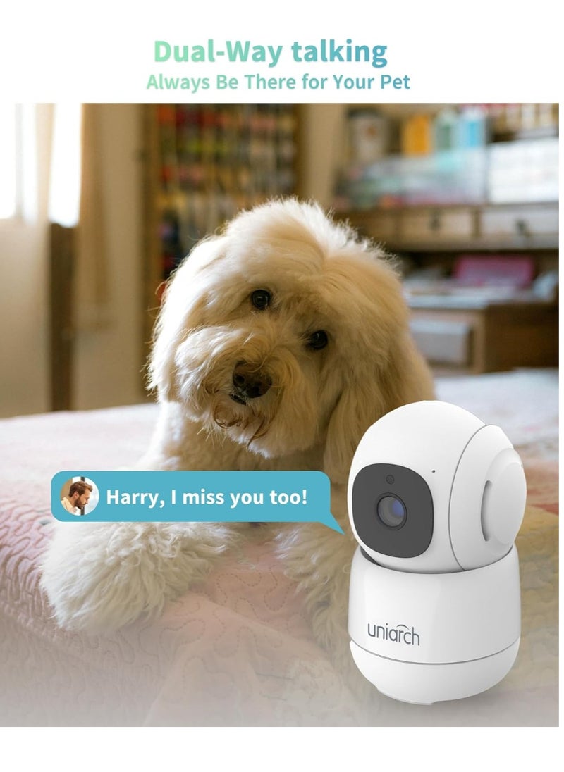 UNIARCH - 1080P Indoor Security Camera, Uho-S1, 360 Degree Home Camera with App, Night Vision, Smart Auto Tracking Motion Detection, Two-Way Audio by UniArk - Image 1