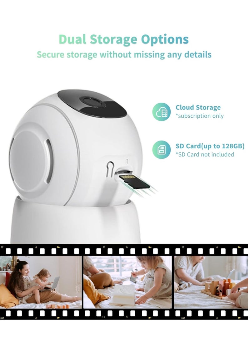 UNIARCH - 1080P Indoor Security Camera, Uho-S1, 360 Degree Home Camera with App, Night Vision, Smart Auto Tracking Motion Detection, Two-Way Audio by UniArk - Image 1