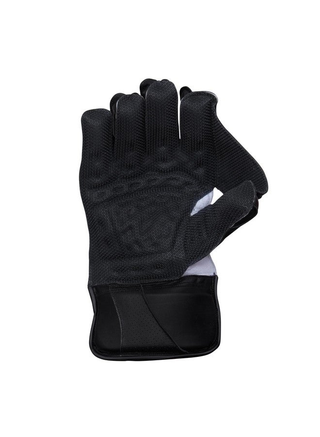 WHITEDOT SPORTS Summer Leather Cricket Wicket Keeping Gloves Suitable For Profe ional Players (WKG Summer Black, Youth) - Image 4
