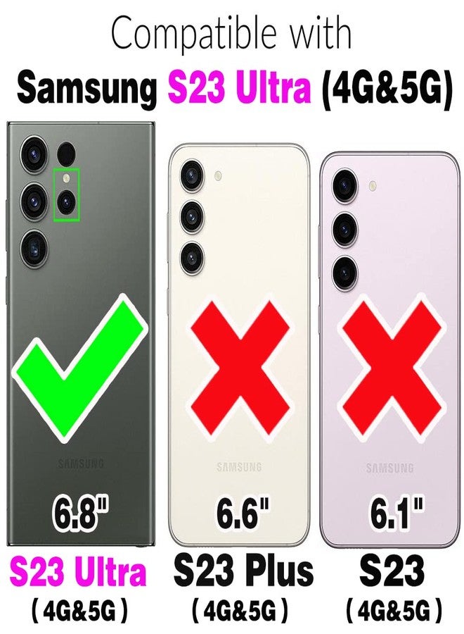 أسو ويش جراب هاتف Asuwish لهاتف سامسونج جالاكسي S23 ألترا 5G، غطاء محفظة مع واقي شاشة من الزجاج المقوى وحامل لبطاقات RFID وحزام للمعصم، S23Ultra 23S S 23 23Ultra، مقاس 6.8 بوصة، أسود، مناسب للرجال والنساء - Image 2