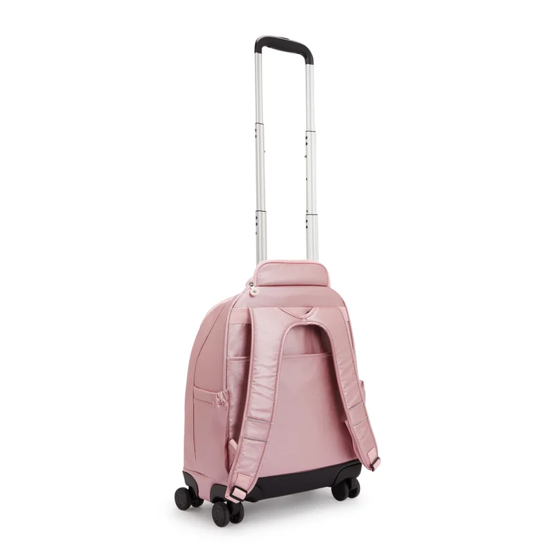 Kipling Kipling  New Zea Bronze Pink Met Large Wheeled Backpack with Laptop Compartment I7267-3MD