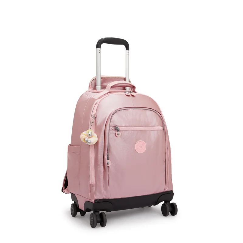 Kipling  Kipling  New Zea Bronze Pink Met Large Wheeled Backpack with Laptop Compartment I7267-3MD for Women | Best Price UAE