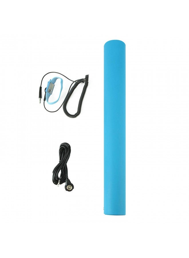MWRF Source ESD Mat Kit with Wrist Strap and Grounding Cord (0.12" Thickness) (18 Inches x 47 Inches, Blue) - Image 4