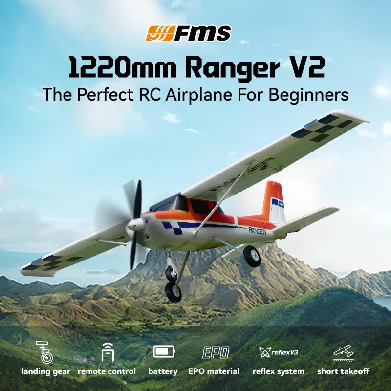 Fms Rc Planes for Beginner 1220mm Ranger Reflex V3 Red Remote Control Airplane Hobby Rc Airplanes for Adults RTFGreen - Image 5