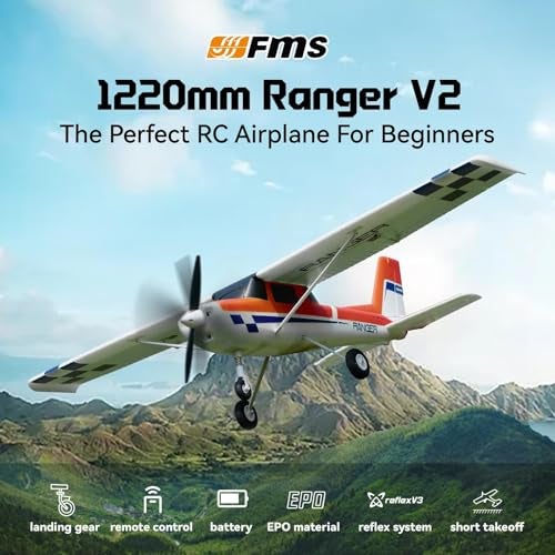 Fms Rc Planes for Beginner 1220mm Ranger Reflex V3 Red Remote Control Airplane Hobby Rc Airplanes for Adults RTFGreen - Image 4