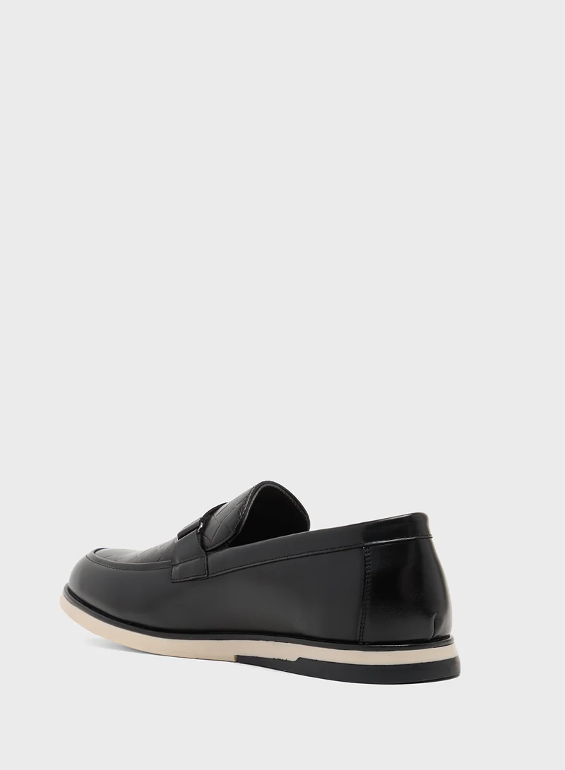Robert Wood Textured Smart Casual Slip Ons
