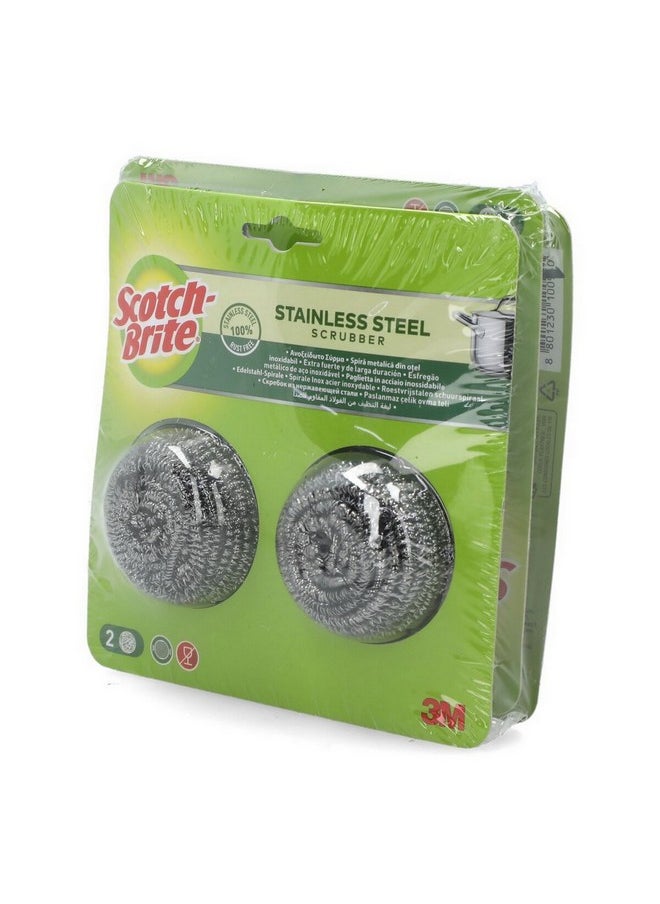 Scotch Brite - Stainless Steel Spiral Utensil Scrubber Silver 8.3 x 18.1 x 17.5 cm XN005306206 - Image 1