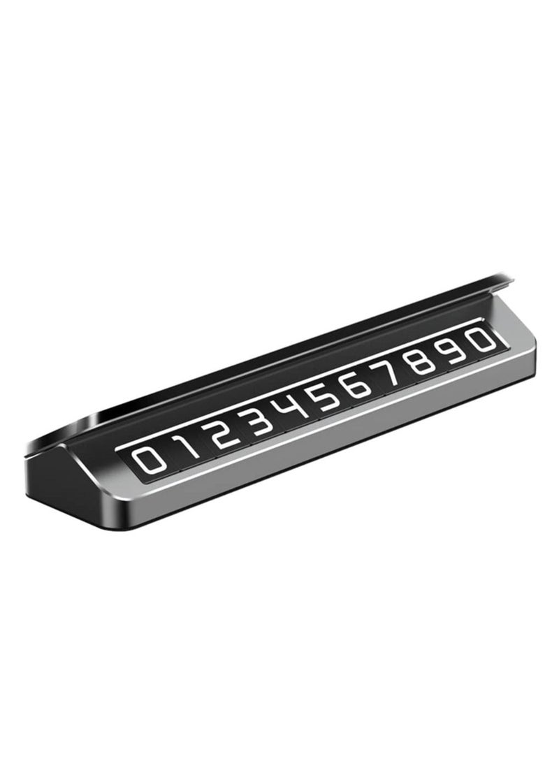 Generic - Temporary Parking Plate Universal Flip Temporary Phone Number Plate Car Dashboard Luminous Parking Plate Car Temporary Parking Card Gray - Image 1