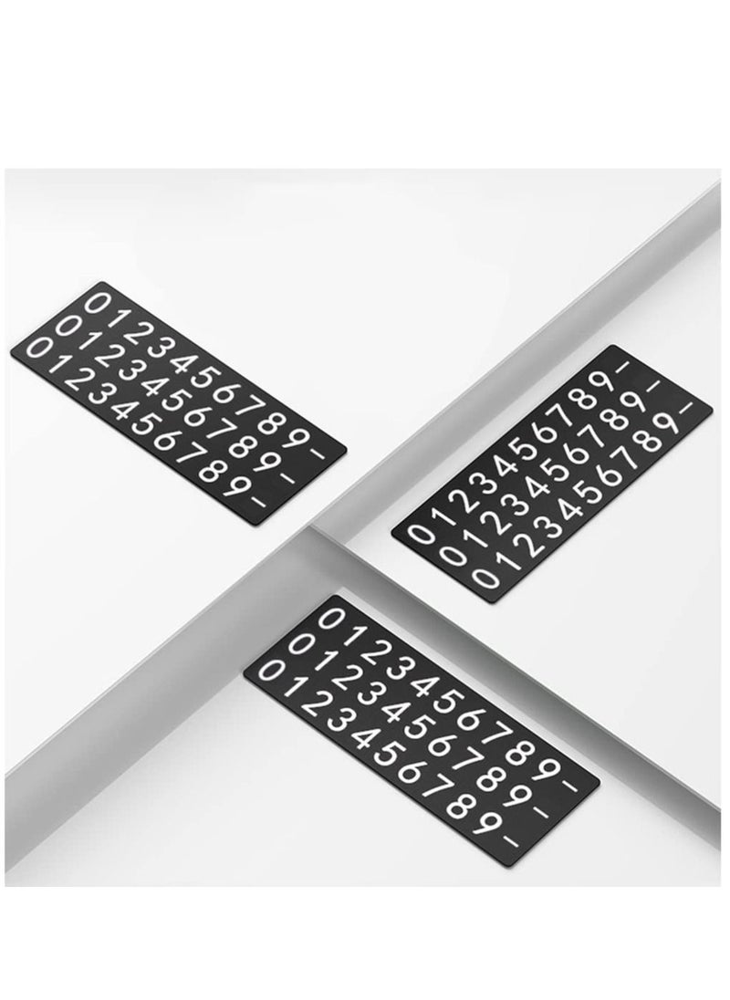 Generic - Temporary Parking Plate Universal Flip Temporary Phone Number Plate Car Dashboard Luminous Parking Plate Car Temporary Parking Card Gray - Image 1