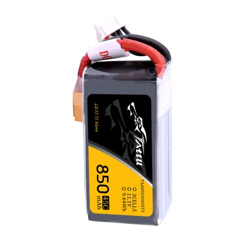 Tattu 850mAh 11.1V 45C 3S LiPo Battery Pack with XT30 Plug for Multirotor FPV 150 180 Size Quadcopter - Image 1