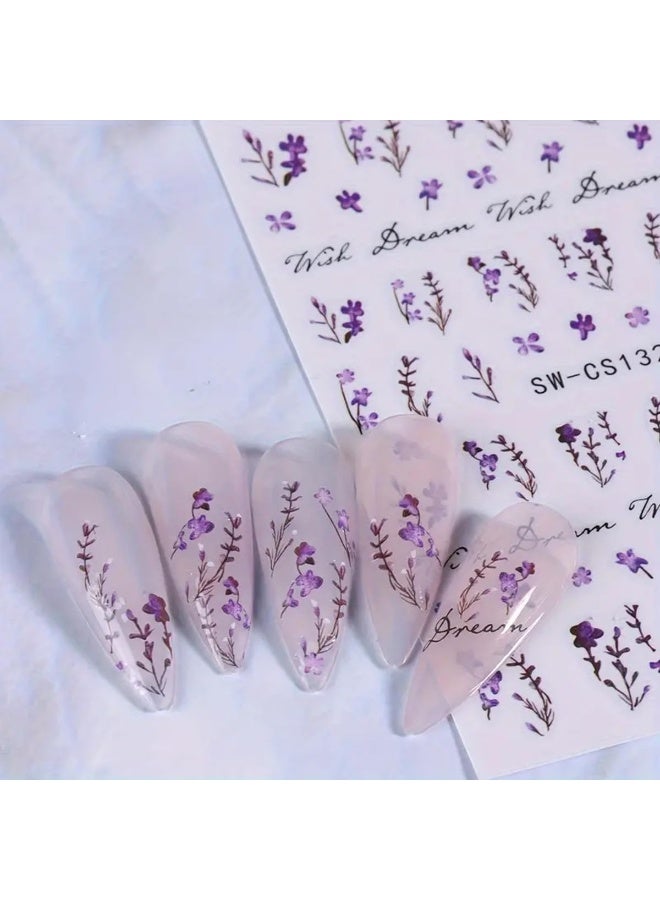 Modern 5D nail stickers - 3D for an attractive nail look in minutes - High-quality sticker compatible with nail polish and gel. - Image 1