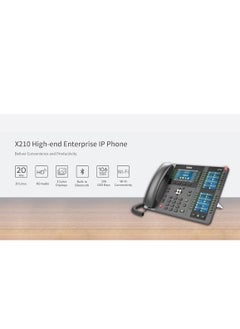 Fanvil Fanvil X210 Enterprise VoIP Phone For Business, Ip Phone Landline for Managers and Busy Office Professionals (Black) IP telephone for small and medium sized business  - Image 4