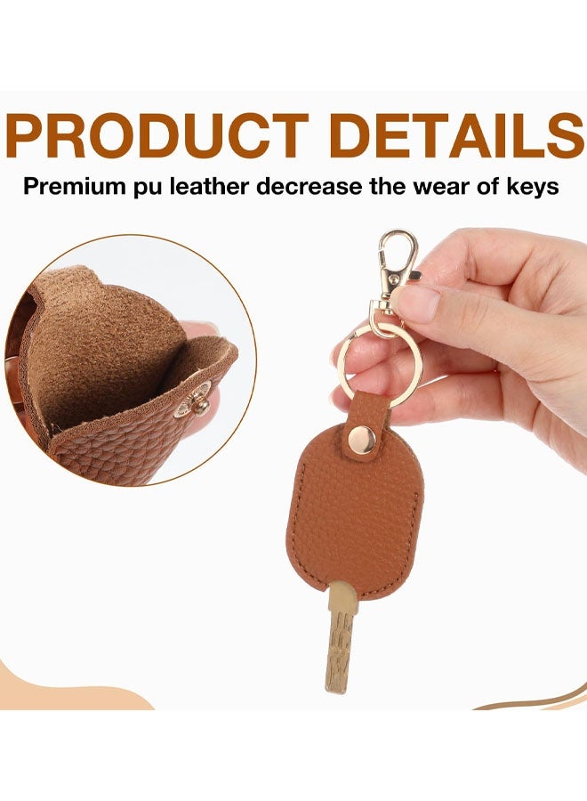 2 PCS Car Key Cover Leather Key Sleeve For Broken Car Keys Vintage Broken Keys Holder Replacement Pu Leather Auto Keycover For Men And Women - Image 3