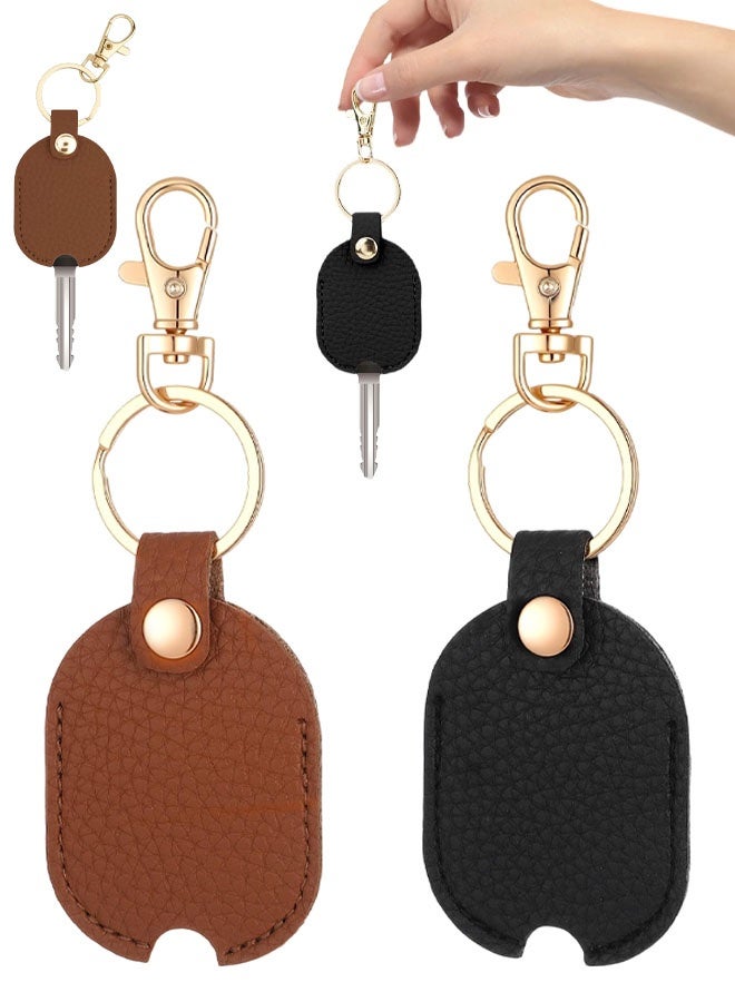 2 PCS Car Key Cover Leather Key Sleeve For Broken Car Keys Vintage Broken Keys Holder Replacement Pu Leather Auto Keycover For Men And Women - Image 1