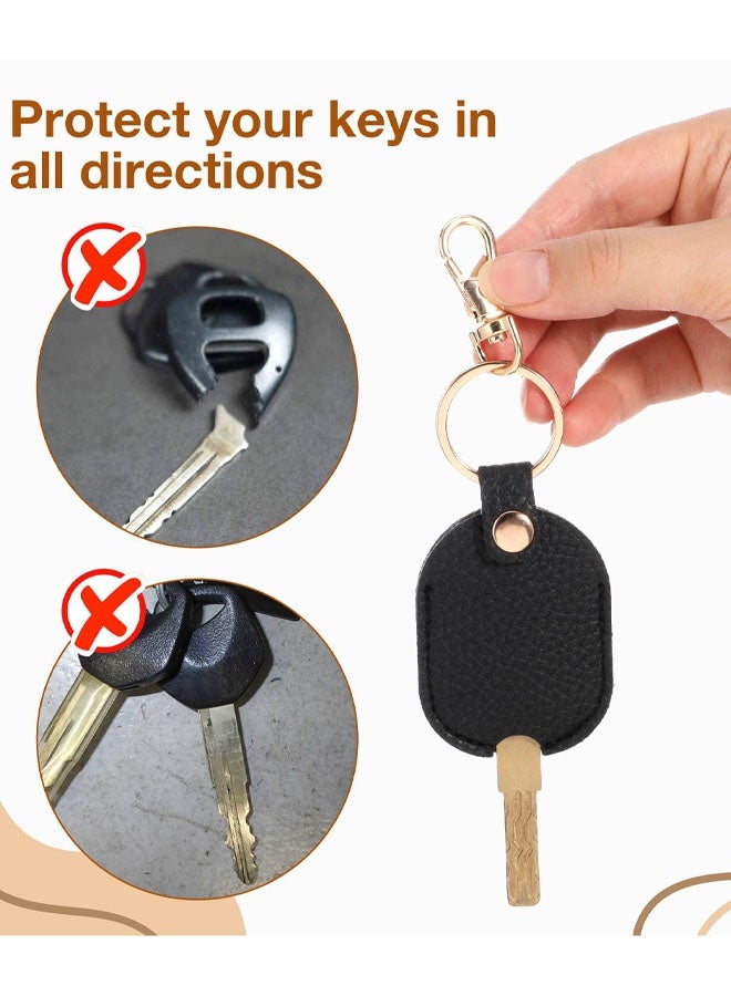 2 PCS Car Key Cover Leather Key Sleeve For Broken Car Keys Vintage Broken Keys Holder Replacement Pu Leather Auto Keycover For Men And Women - Image 4