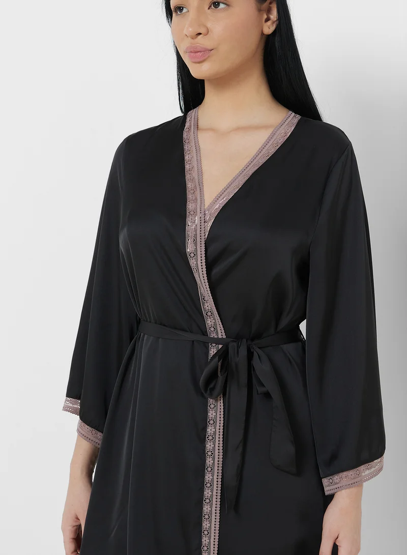 ايلا Contrast Trim Night Robe