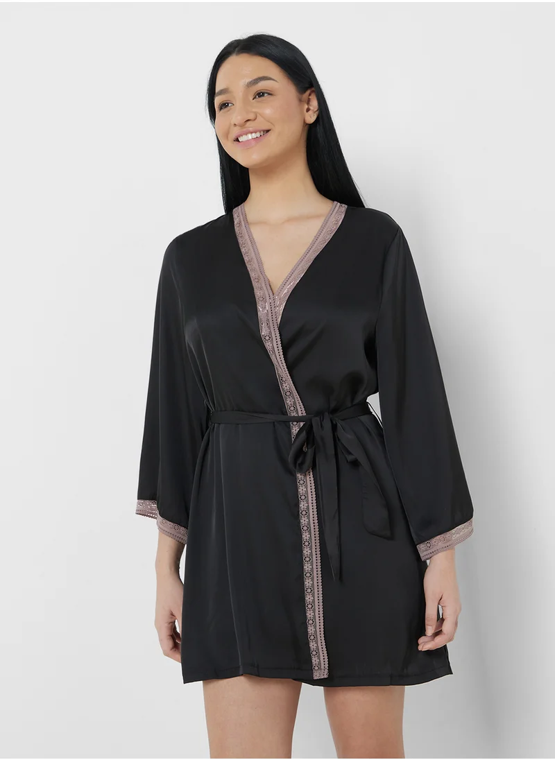 ايلا Contrast Trim Night Robe