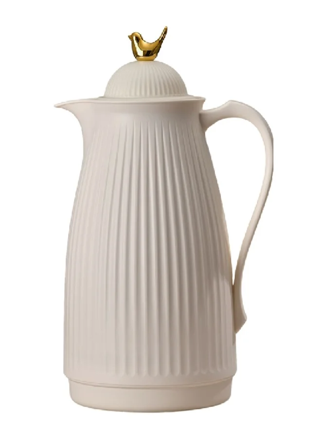 Bien Servi Elegant Design Plastic Vacuum Flask Beige 1 L V-H59610-B