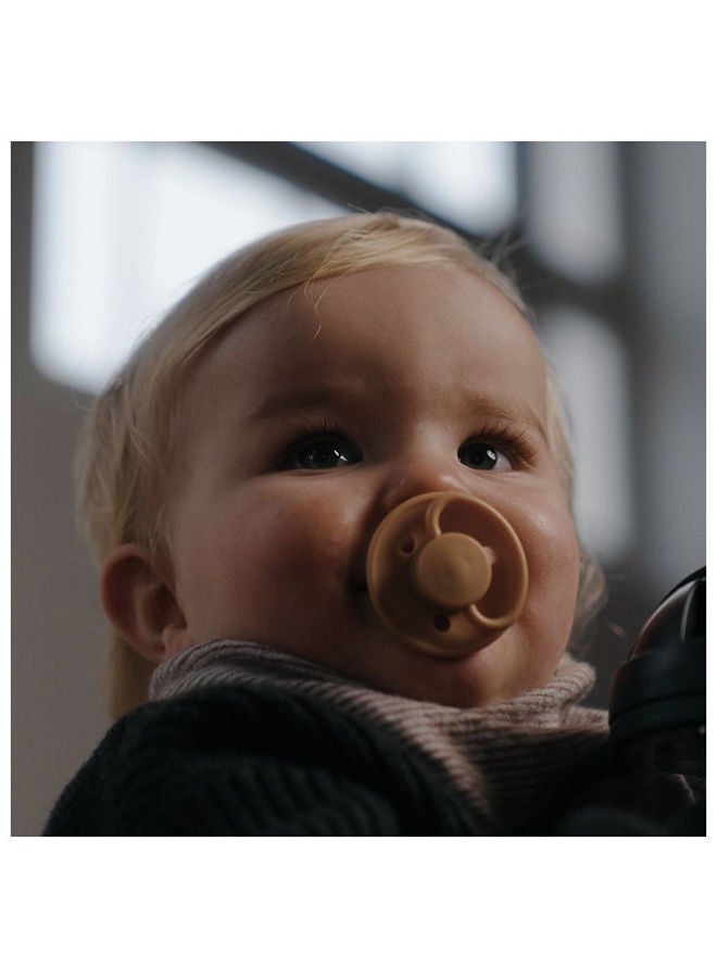 Mininor Pack Of 1 Baby Round Latex Pacifier, 6 Months+, Golden Sand - Image 2