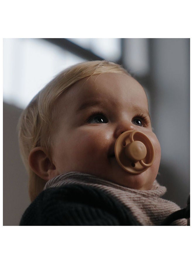 Mininor Pack Of 1 Baby Round Latex Pacifier, 6 Months+, Golden Sand - Image 3