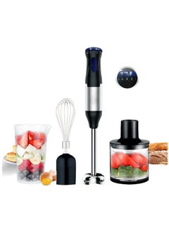 1000W 4 In 1 Stainless Steel Handheld Blender Multipurpose Blender Kit 5 Speeds with 700ML Mixing Cup and 500ML Meat Grinding Bowl