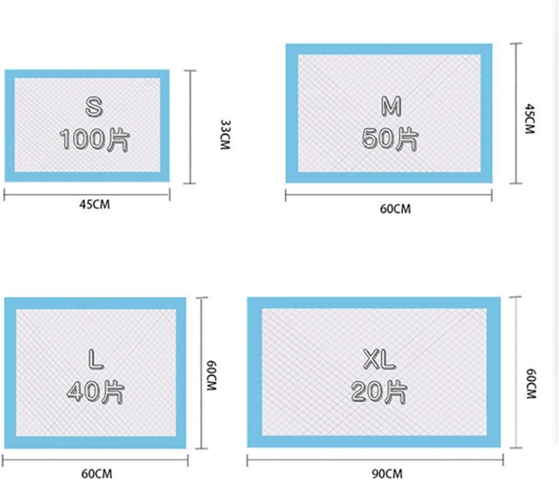 Letuwj Disposable Pet Training Underpads Potty Pee Pads Blue 35 * 24Inch 20Pcs - Image 3