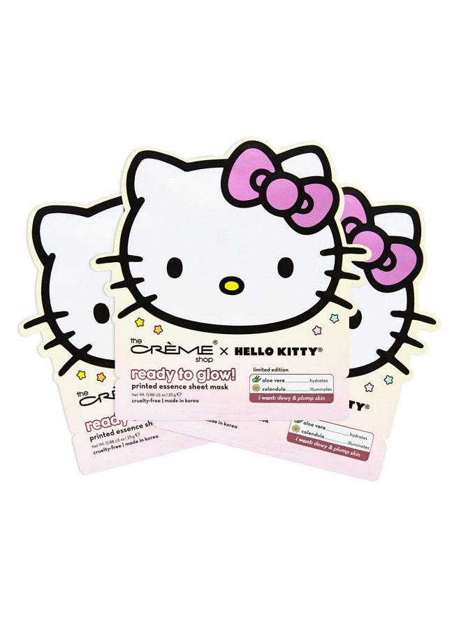 The Crème Shop X Hello Kitty Ready To Glow Printed Essence Sheet Mask (3 Pack)  - Image 2