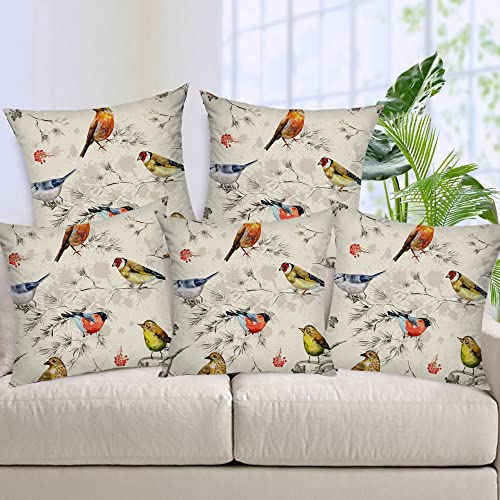 AEROHAVEN™ Set of 5 Decorative Hand Made Jute Throw/Pillow Cushion Covers - CC-01 (12 x 12 Inch) - Image 1