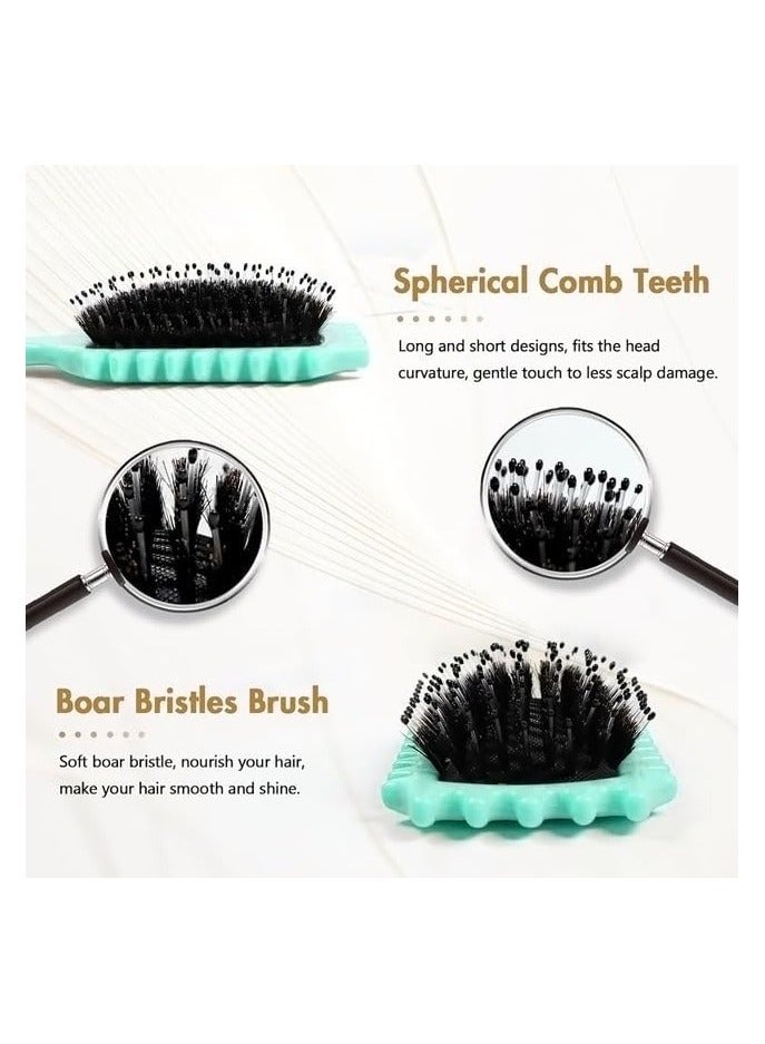 فرشاة تحديد التجعيدات 3 في 1، فرشاة تصفيف الشعر المجعد، تقلل من السحب والفصل المجعد، فرشاة تحديد تموجات الشعر، تشكيل وتحديد التجعيدات متعدد الالوان