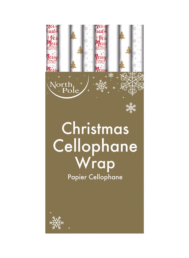 EuroWrap لفة تغليف سيلوفان بطول 2 متر بأربعة أنماط متنوعة، عبوة من 1. - Image 2