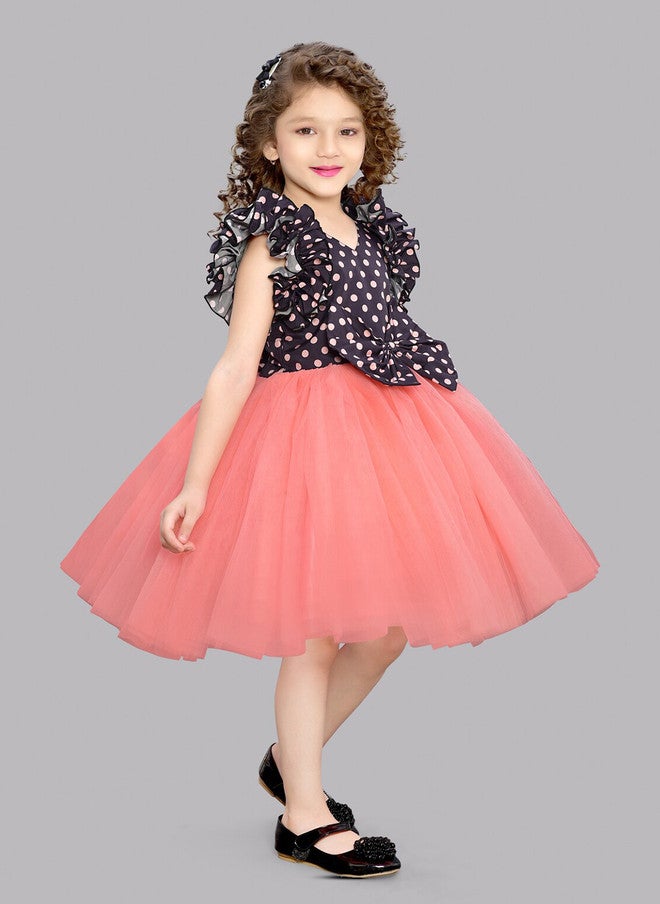 PinkChick فستان بنمط بولكا دوت مناسب وواسع للفتيات - Image 3