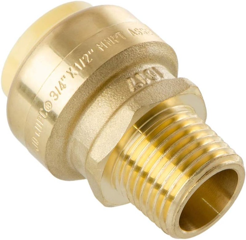 iSpring LittleWell ACPF12MPT8 Brass 34 PushFit X 12 NPT Male Pipe Thread Coupling - Image 2