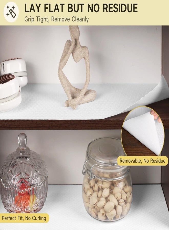 WochiTV Adhesive Shelf Liner 11.8 X 59 Inches Peel and Stick Kitchen Liner for Cabinets, Drawers Removable Protector Mat Waterproof Contact Covering for Dresser Pantry Countertops Shelves, White - Image 5