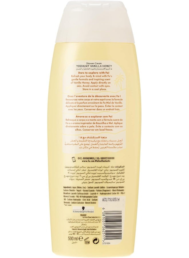Fa Fa Shower Gel Vanilla Honey Yoghurt, 500ML  - Image 3