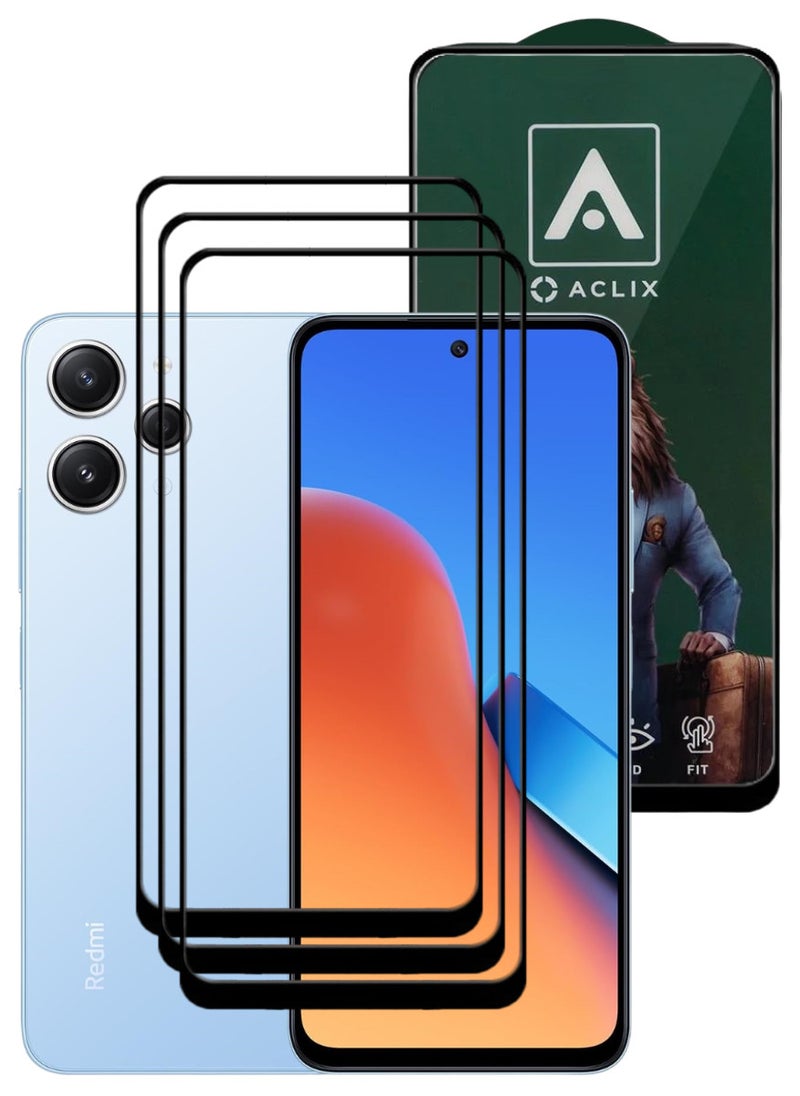 ACLIX 3 Pieces Antistatic ESD Dustproof Premium Quality High Definition Tempered Glass Screen Protector Designed For Xiaomi Redmi 12 - Image 1