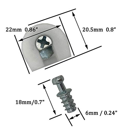 XMHF 30 Pieces Shelf Support Holder White Pin Peg with Screws - Image 2