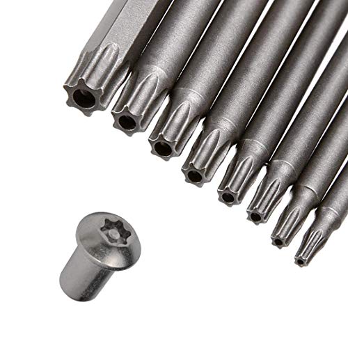 Wolfride Torx Head Screwdriver Bit Set 1/4 Inch Hex Shank Torx Head Drill Bits T8 T10 T15 T20 T25 T27 T30 T40 Magnetic Torx Bit set S2 150mm Length - Image 3