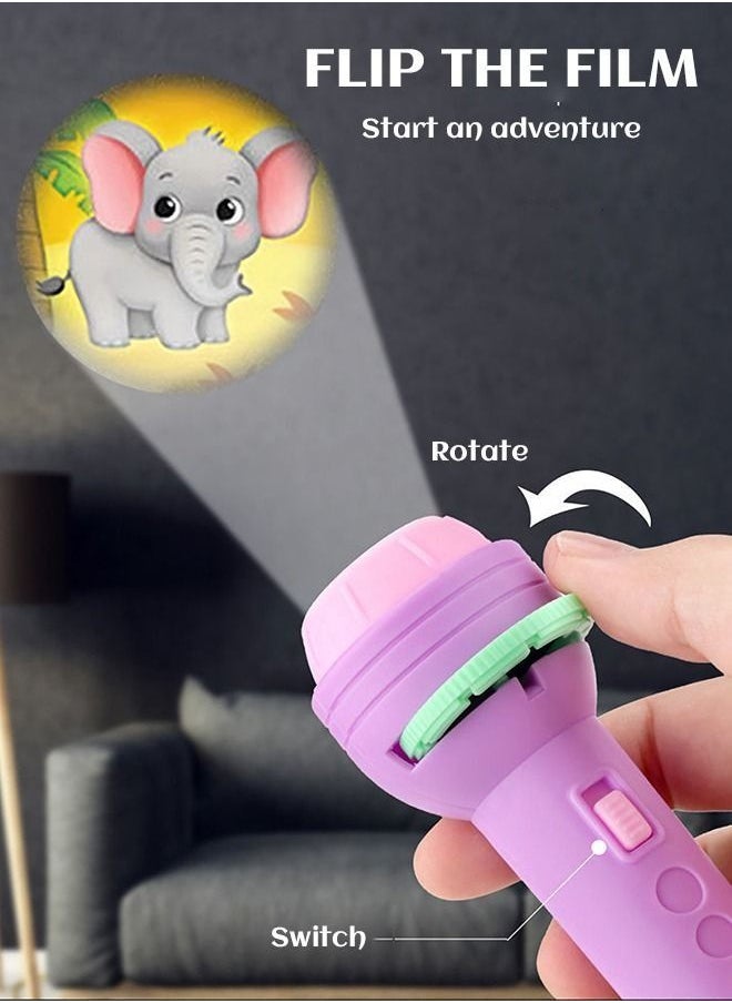 Generic - Projection Flashlight Educational Toys Bedtime Night Lamp for Boys Girls 24 Images - Image 1
