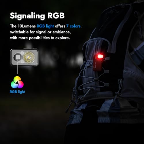 WUBEN مصباح يدوي قابل لإعادة الشحن WUBEN G5، مصابيح RGB قوية، مصابيح صغيرة مسطحة محمولة 400 لومن، مصباح صغير مغناطيسي متعدد الأوضاع مقاوم للماء IP68 لحملات التخييم والطوارئ (أخضر) - Image 5