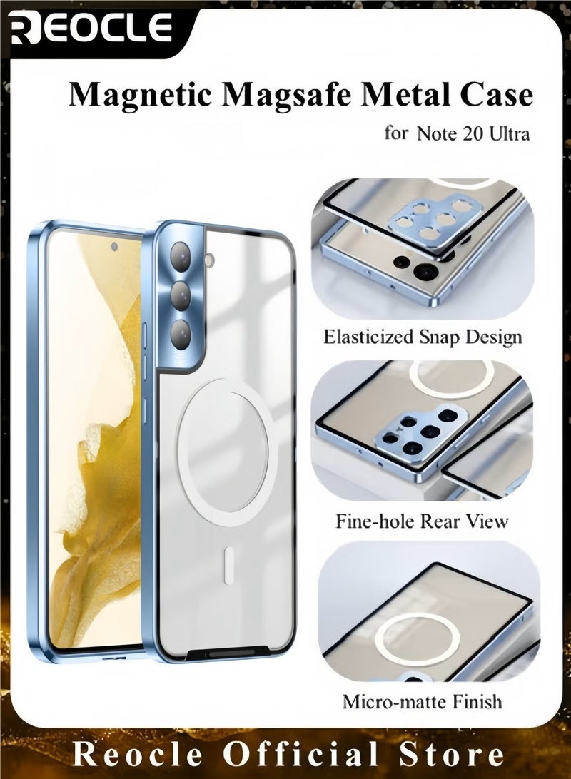 REOCLE Note 20 Ultra Case with Yellowing Resistant Protection Magnetic Magsafe Metal Case for Samsung Galaxy Note 20 Ultra - Image 1